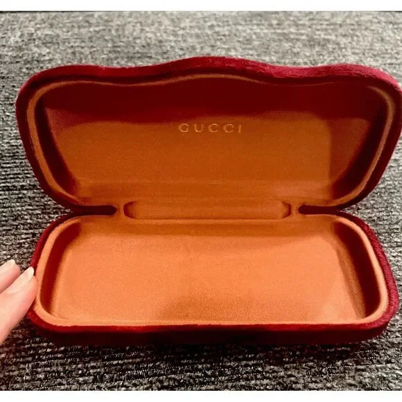 Gucci | Accessories | Authentic Gucci Burgundy Velvet Hard 